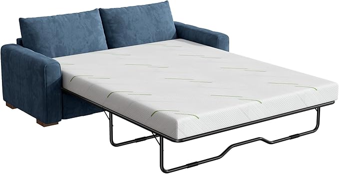 4 Inch Gel Memory Foam Sofa Mattress Full Size, CertiPUR-US Certified, with Removable Washable Cover, for Guest Rooms, Sofas, RVs & Boats