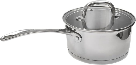 Stainless Steel Saucepans Impact Bonded Right Angles SS Saucepan 3.3QT 20cm