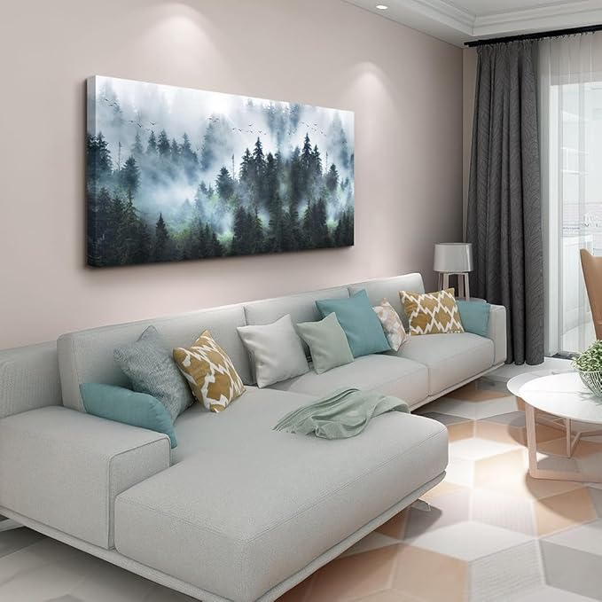 DZRWUBHS Large Size Abstract Canvas Wall Art For Living Room Wall Decorations For Bedroom Office Wall Decor Abstract Mountain Wall Painting Framed Pictures Artwork Farmhouse Home Decor Art 30"X60"