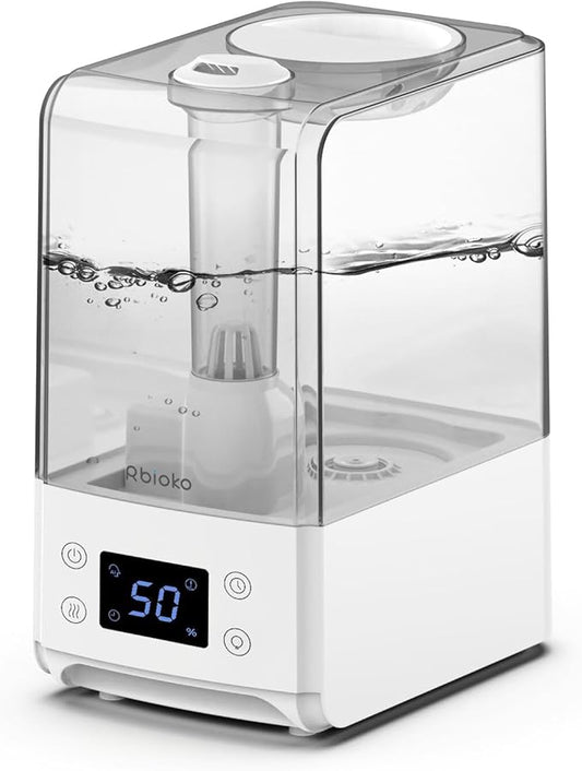 6.5L Smart Humidifiers for Large Room Bedroom Home, Cool Mist Ultrasonic Vaporizer, Auto Humidify Control for Baby and Plants, Essential Oil Diffuser with Night Light, Timer