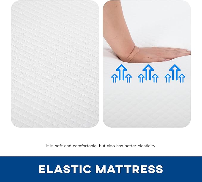 6/8/10/12 inch Gel Memory Foam Mattress for Cool Sleep & Pressure Relief, Medium Firm Mattresses CertiPUR-US Certified/Bed-in-a-Box/Pressure Relieving (10 in, Full) White