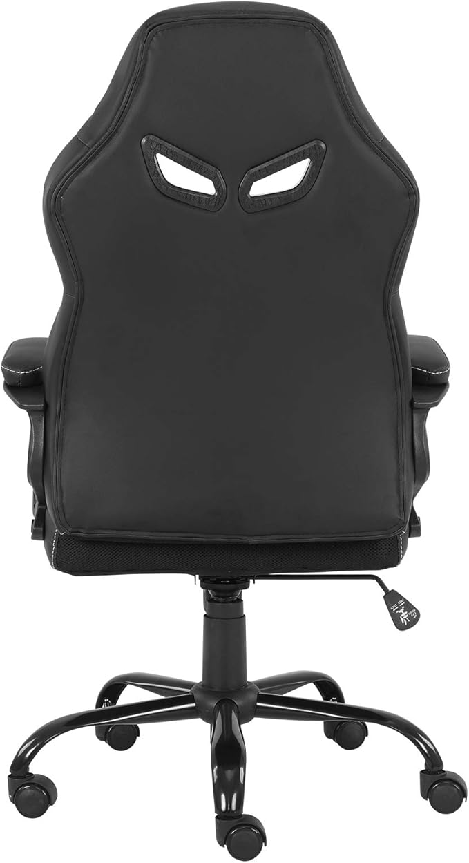 Modern-Depo Ergonomic Gaming Chair for Teenagers Juniors, High Back Swivel Racing Computer Chair, Height Adjustable Gaming Chair, Soft Padded Armrest, Black Grey