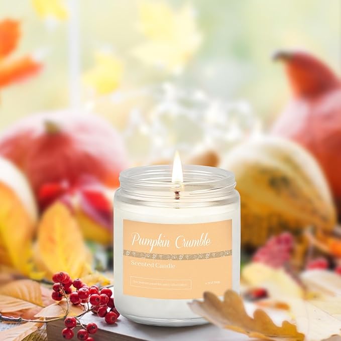 6 Pack Candles for Home Scented, Candle Gift Set for Women Men,Fall Scented Candle Natural Soy Candles for Autumn Home Deco, Pumpkin Candle, Relaxing, SPA, Holiday Gift