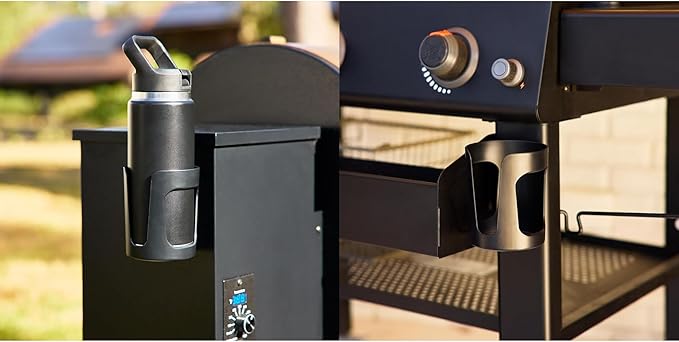 Magnetic Drink Holder Compatible with Traeger Grills and Blackstone Griddles -Will Hold All Kinds of Cups, Tumblers, Coffee Mugs and Bottles - Adheres to Non Heated Metal Portions of Grills