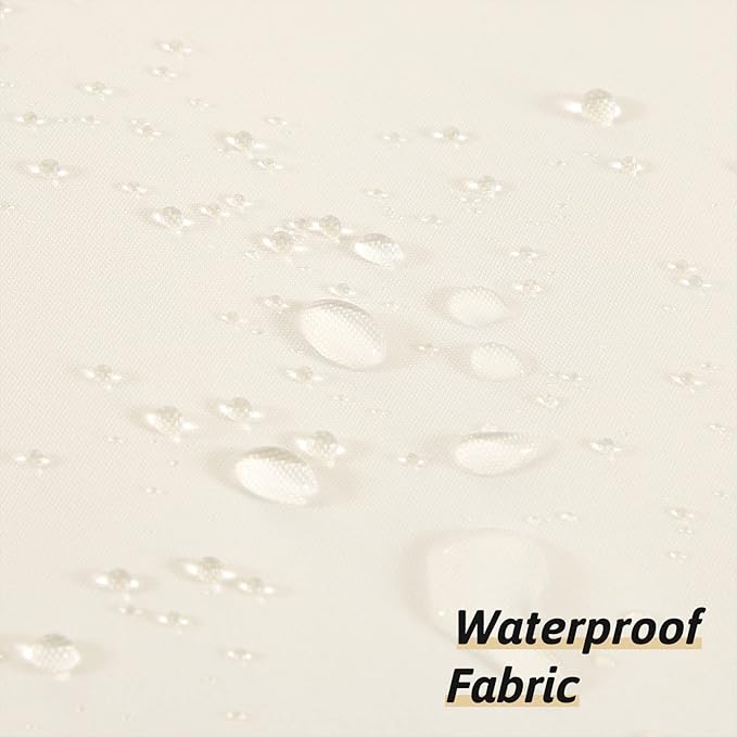 Furlinic No Hook Stall Shower Curtain 36 x 72 Inch,Small Narrow Fabric Waterproof Bathroom Curtain,Modern Hotel Style with 4 Plastic Grommets,Machine Washable,Beige