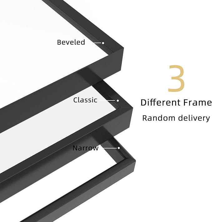 Beauty4U 65" x 24" Full Length Mirror with Stand, Black Wall Mounting Full Body Mirror, Metal Frame Full-Length Tempered Mirror for Living Room, Bedroom