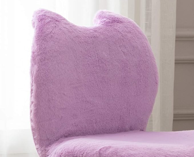 Swivel Kids Desk Chair Adjustable Rolling Student Chair Living Room Thick Padded Children Chair for Girls and Boys (Purple)