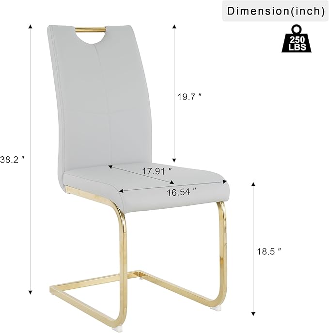 51'' Gold Glass Dining Table Set for 6,7 Piece Kitchen Table and Chairs Set with Metal Legs and 6 PU Leather Dining Chairs for Kitchen Room Small Spaces