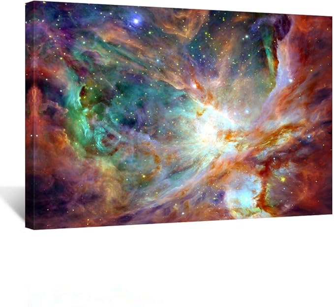 KREATIVE ARTS Canvas Prints Wall Art Cosmic Cloud Stars Nebula Night Sky Picture by NASA Modern Wall Decor Home Decoration Stretched Gallery Canvas Wrap Giclee Print Ready to Hang 24''x36''