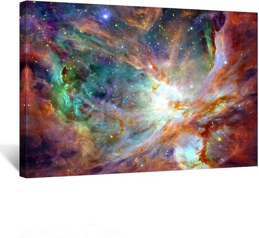 KREATIVE ARTS Canvas Prints Wall Art Cosmic Cloud Stars Nebula Night Sky Picture by NASA Modern Wall Decor Home Decoration Stretched Gallery Canvas Wrap Giclee Print Ready to Hang 24''x36''