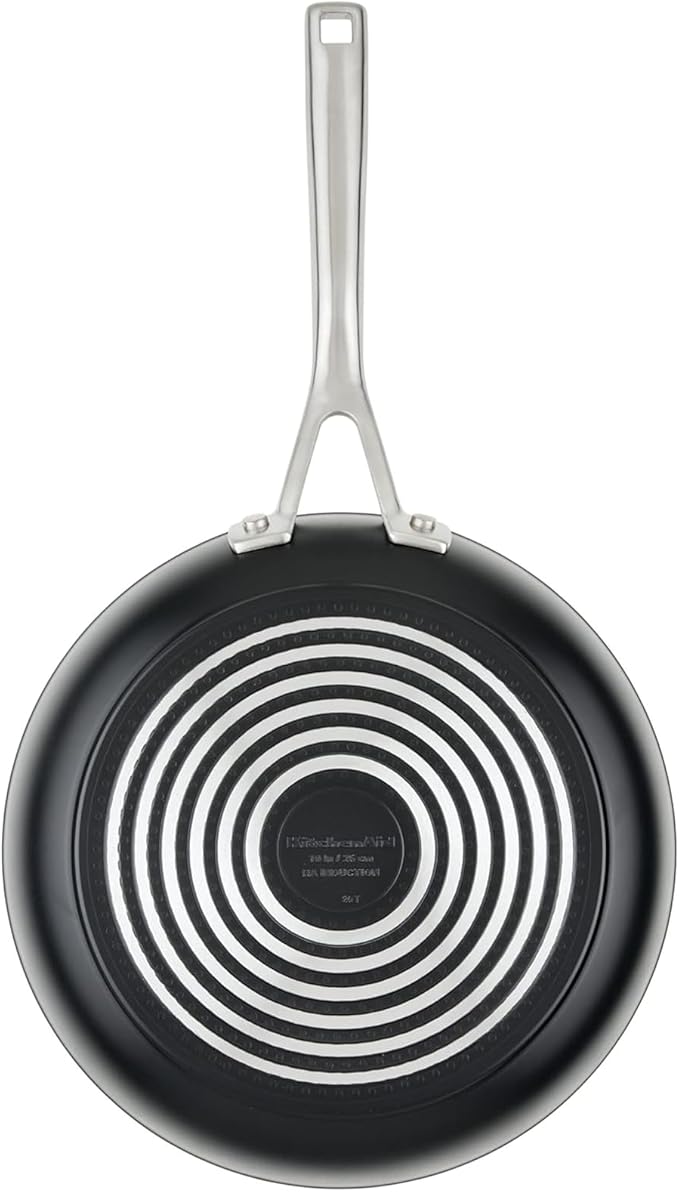 KitchenAid Hard Anodized Induction Nonstick Frying Pan Set/Skillets, 8.25 Inch and 10 Inch, Matte Black