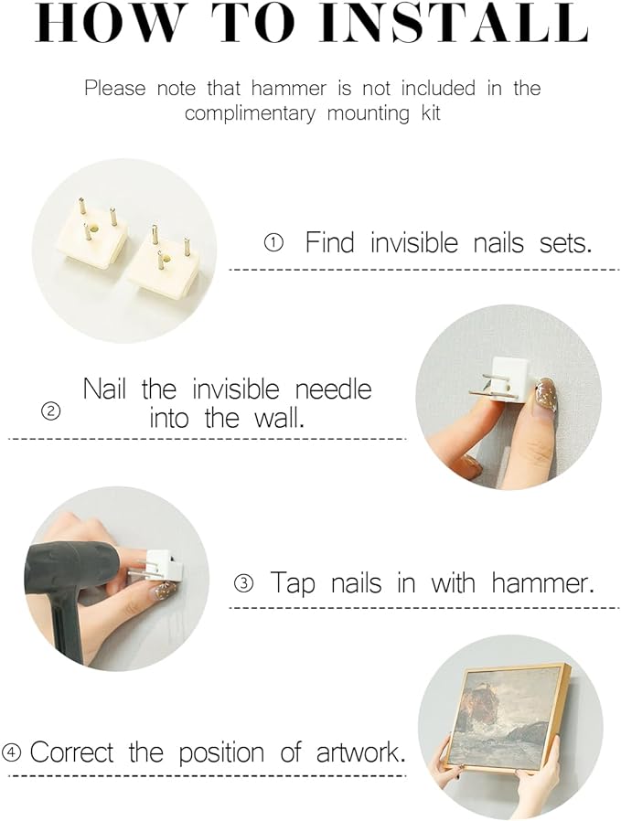 InSimSea Framed Canvas Wall Art Vintage Decor, Room Decor Classical Countryside Landscape Watercolor Painting Canvas Prints Wall Art for Living Room Badroom Farmhouse Bathroom Decor, 8"x10"