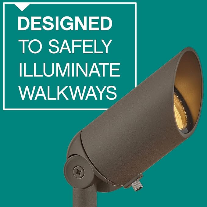 Hinkley Landscape Lighting 1536TXB-LL Spot Light - 4w MR16 LED Blub Included, 12v - Textured Brown Clear Lens