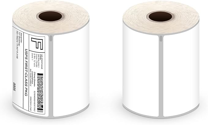 Shipping Labels 4"x6" Compatible with Dymo LabelWriter 4XL 1744907, 1755120, Thermal Postage Labels for All Thermal Label Printers, Permanent Adhesive, BPA Free, 220 Labels/Roll (2 Rolls)