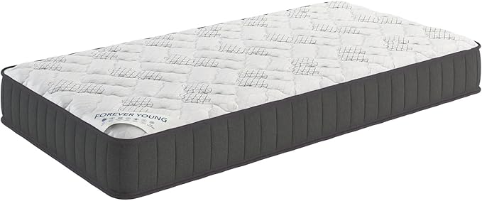 Ottomanson Twin 9" Hybrid Mattress - Medium-Firm Support - Made in USA - Individually Pocketed Coils & CertiPUR-US Foam - Fiberglass-Free - Bed in a Box