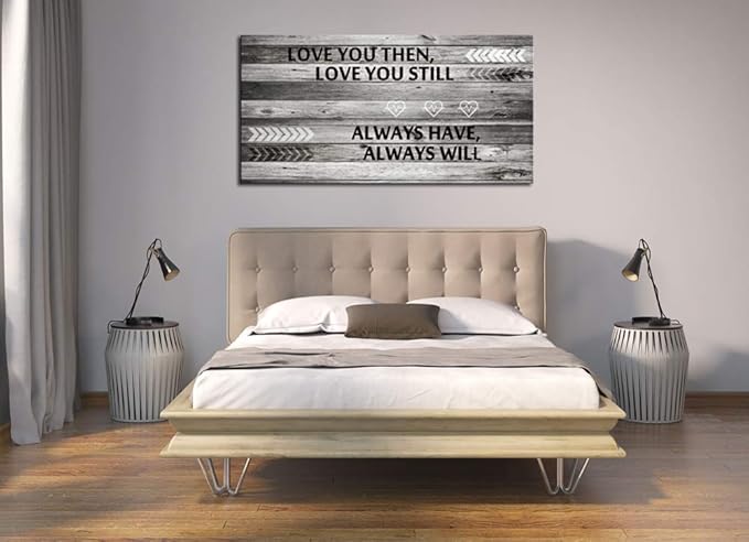 A71862 Canvas Wall Art Love You Still Large Wall Art (Wood Frame Ready To Hang) For Wall Decor