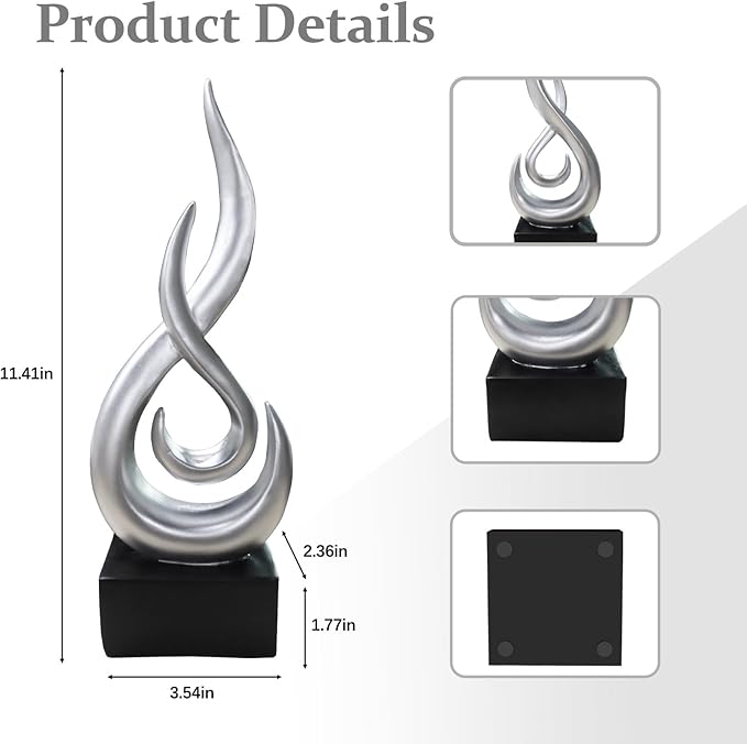 Dosker Black Flame Sculptures Home Decor