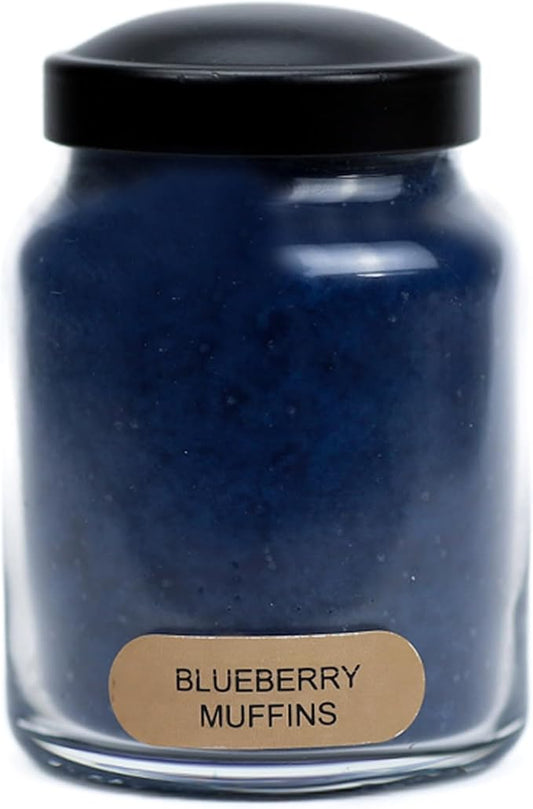A Cheerful Giver - Blueberry Muffins Baby Scented Glass Jar Candle (6oz) with Lid & True to Life Fragrance Made in USA