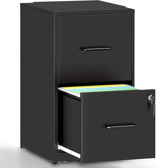Metal File Cabinet with Drawer Heavy Duty Home Office Steel Vertical Filing Lockable Cabinets for Legal/Letter Size,Assembly Required