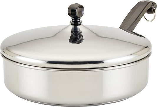 Farberware Classic Stainless Steel Fry Lid, Saute Pan (2.75 Quart), Silver