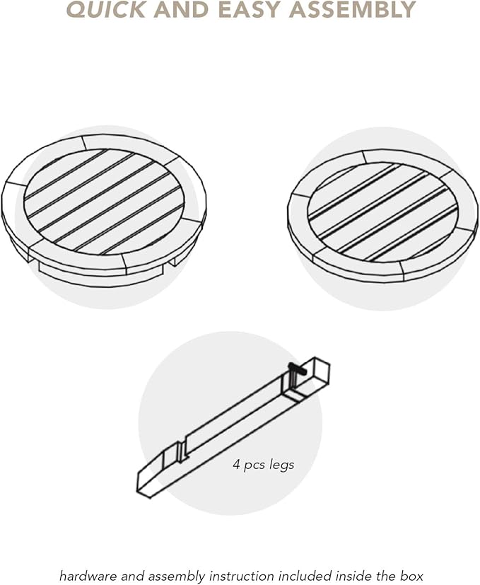 Cambridge Casual Bentley Patio Rocking Conversation Set, Natural Teak