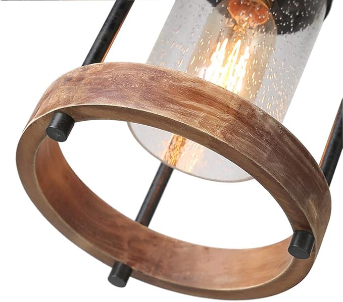 Giluta Simple Pendant Light Retro Island Pendant Lighting Fixture, Farmhouse Kitchen Hanging Ceiling Light with Glass Shade for Bedroom Living Room Bathroom (P0039)