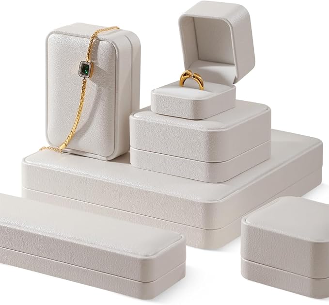 Earring Box, Leather Earring Gift Box,Premium Earring Boxes For Jewelry Gift,Luxury Earring Boxes (White)