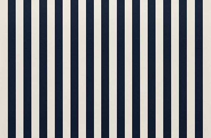 RSH DECOR: Tufted Adirondack Chair Cushion | 42.5” x 21” | All-Weather Spun Fabric | Water and Fade-Resistant | Outdoor Cushion for Patio Furniture | Navy & White Stripe