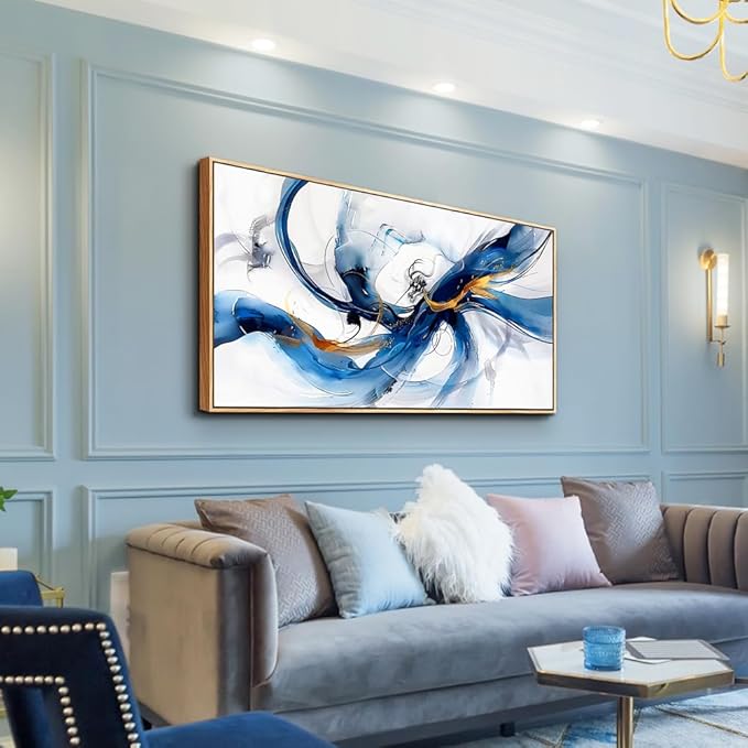 hyidecorart Canvas Prints Minimalism Decor Posters Wall Art For Living Room Large Wall Decor for Bedroom Abstract Painting Wall Artworks Hang Pictures For Office Decoration Wood Framed Hotel Mural