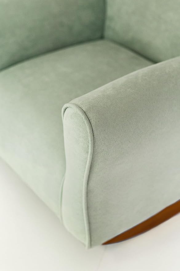 Kid Rocking Chair for Toddlers, Child Chair for Little Kids, Upholstered Toddler Armchair for Children, Comfy and Cute Little Kid Chairs (Rockers, Seafoam Green)