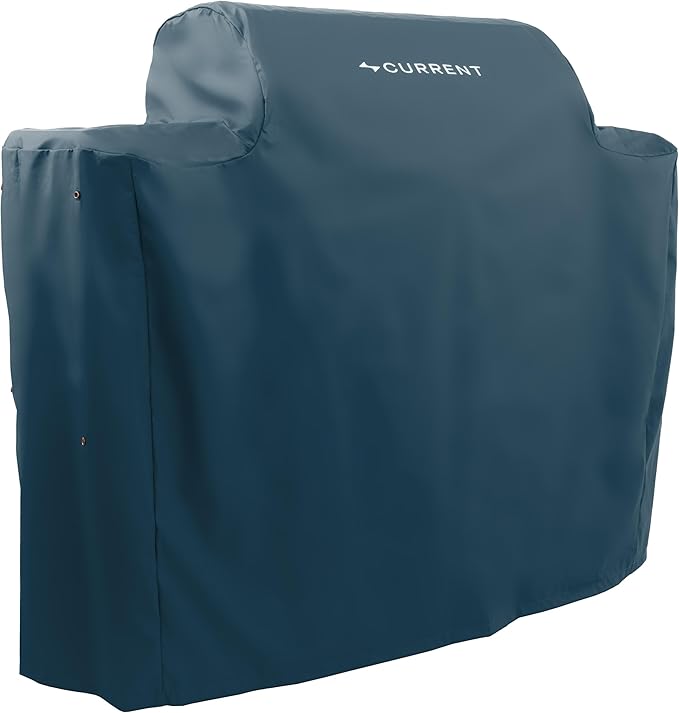 Current® SoftFlex Grill and Griddle Cover, Custom Sized to Fit Both Current Model G Grill & Griddle, Weather Resistant Material, Anti-UV, Lightweight & Flexible, Weatherproof & Durable, Ocean