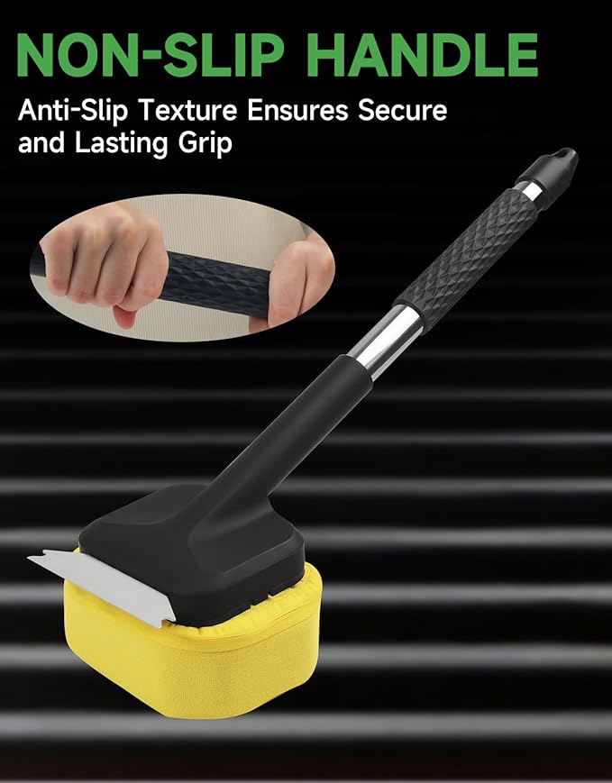 Grill Brush Cleaning BBQ Outdoor: GEEKHOM Bristle-Free Steam Scraper for Cast Iron/Stainless Grates - Perfect for Game Day, Camping & Family BBQ