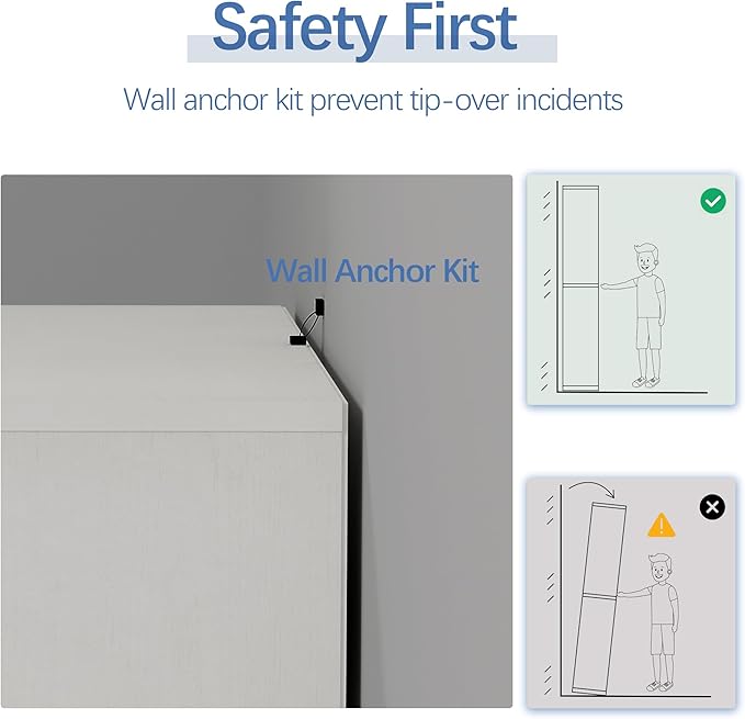 blini 3-Shelf Bookcase White Wooden Bookshelves 33in Wide Floor Standing Display Storage Book Shelves Tall Bookcase for Home Office, Living Room, Bedroom