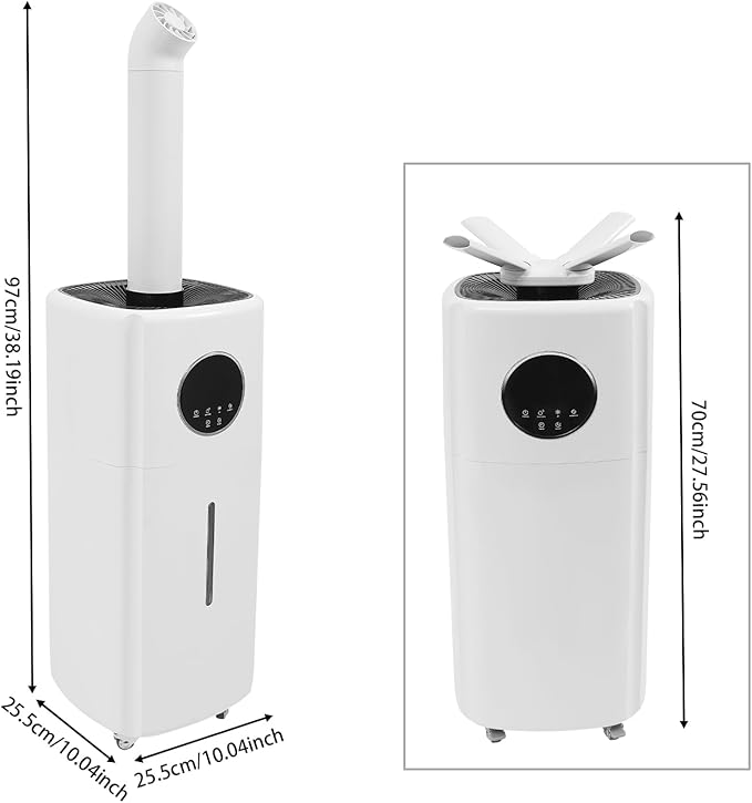 5.5Gal/21L Mist Whole House Humidifier, up to 3200 Sq Ft Large Room Air Cleaner For Home, Quickly & Evenly Humidify Larger Areas, Top Fill for Villas, Supermarkets, Offices