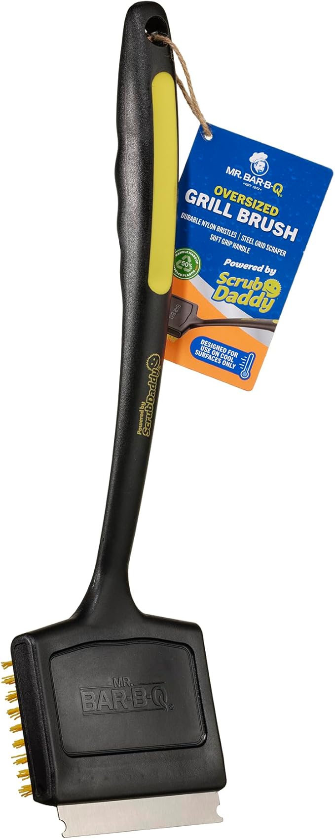 Mr. Bar-B-Q Oversized Grill Brush Powered by Scrub Daddy