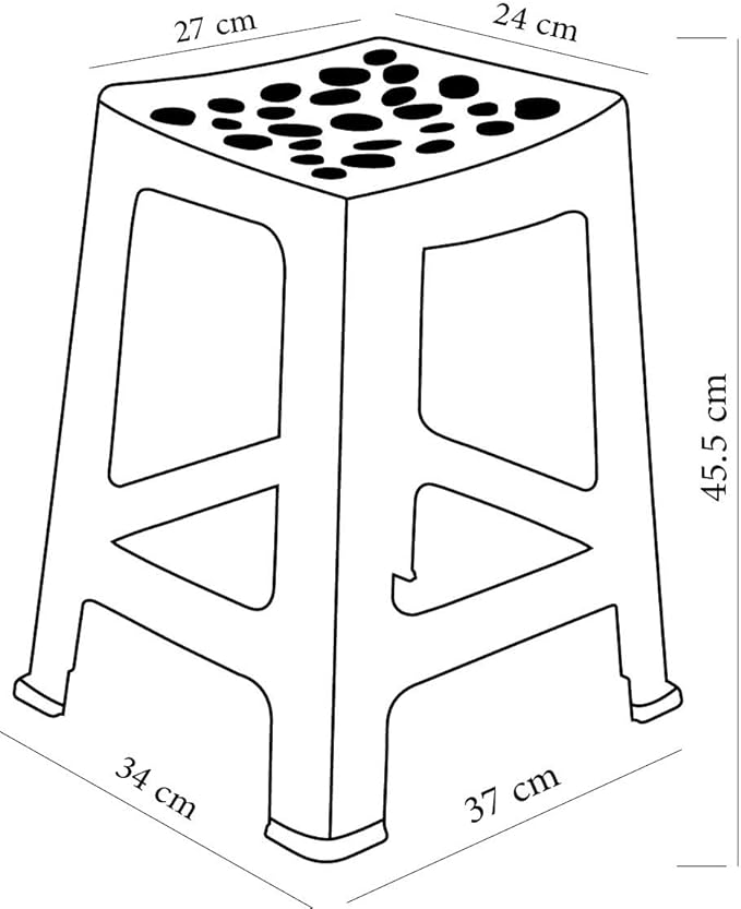 Mintra Home Light Duty Plastic Stools 2pk (18in Height, Teal)