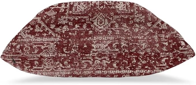 Boho Pillow Covers 20 x 20 Inch Set of 2, Bohemian Burgundy Carpet Pattern Decorative Throw Pillows Ethnic Rustic Farmhouse Cushion Cases Linen Gifts for Couch Sofa Outdoor Decor