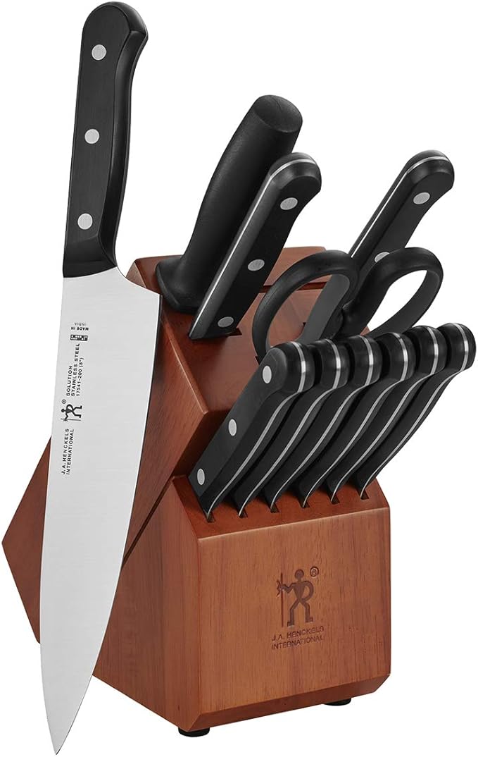 Henckels Solution 12-pc Knife Block Set - Cherry