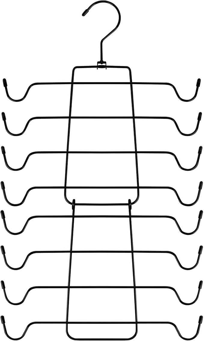 ZEDODIER 3 Pack Tank Top Hanger, Space Saving Bra Hangers, Non-Slip Hanging Sport Bras Holder, Closet Organizers and Storage for Camisoles Tank Tops Bras Ties Swimsuits Strappy Dress, Black