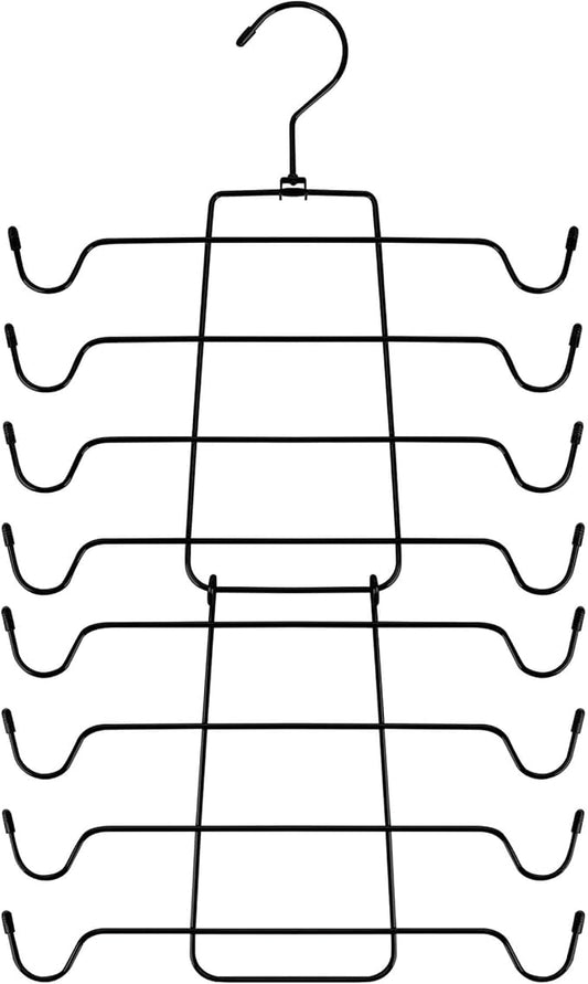 ZEDODIER 3 Pack Tank Top Hanger, Space Saving Bra Hangers, Non-Slip Hanging Sport Bras Holder, Closet Organizers and Storage for Camisoles Tank Tops Bras Ties Swimsuits Strappy Dress, Black