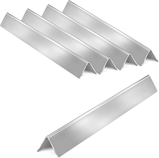 GasSaf 17.5 inch Flavorizer Bars for Weber Genesis 300 E310 E20 E330 Grill Parts, Flavor Bars 7620 7621 for Weber Genesis 300 Grills Replacement Parts(Front Knobs 2011-2016), 5-Pack Stainless Steel