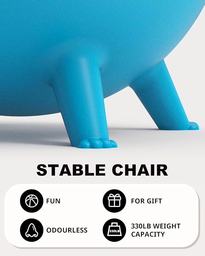 Trideer Flexible Seating for Classroom Elementary, Yoga Ball Chairs for Kids, Wobble Chair of School Supplies for Sensory Kids, Student Desk Chairs for Homeschool (Blue, 55cm)