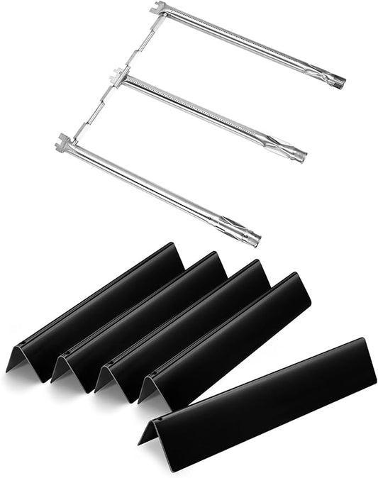 7636 Flavorizer Bars for Weber Spirit I & II 300 Series Gas Grill, and 69787 Burner Replacement Parts Suitable for Weber Spirit E-310 S-310 E-320 S-320 (Front-Mounted Control) Gas Grill