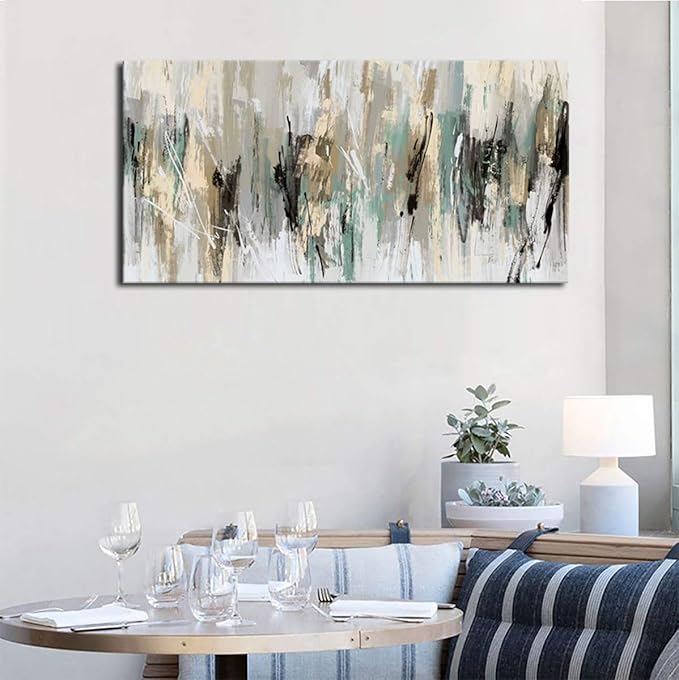 tigeridge Abstract Wall Art Living Room Wall Decor Canvas Art Modern Canvas Pictures Contemporary Abstract Artwork for Bedroom Bathroom Kitchen Office Home Wall Decor Framed Ready to Hang 20" x 40"