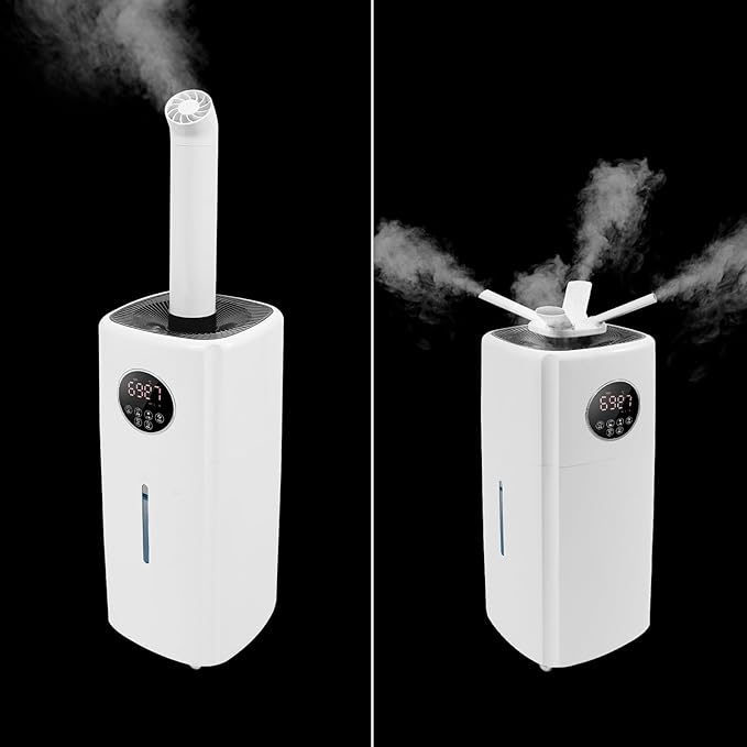 21L Commercial Humidifier for Large Room, 5.5Gal Whole House Ultrasonic Humidifier w/ 3 Mist Levels & Remote Control & Wheels &12-Hour Timer Top Fill for Home 3200ft²