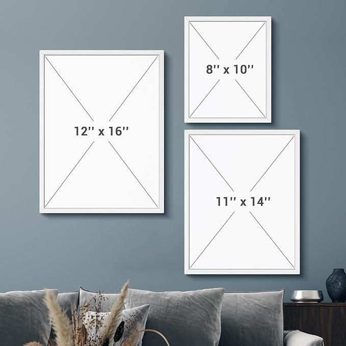 wall26 Custom Framed Poster Wall Art for Living Room, Bedroom Canvas Prints for Home Decoration Ready to Hang - 11"x14" White