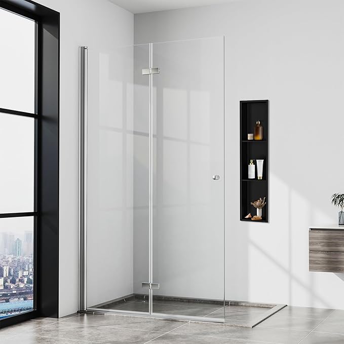 36" X 8" Stainless Steel Shower Niche Insert Tile Ready, Niche for Shower Wall, 3-Tier Recessed Shelf No Tile Needed for Bathroom Storage, Matte Black