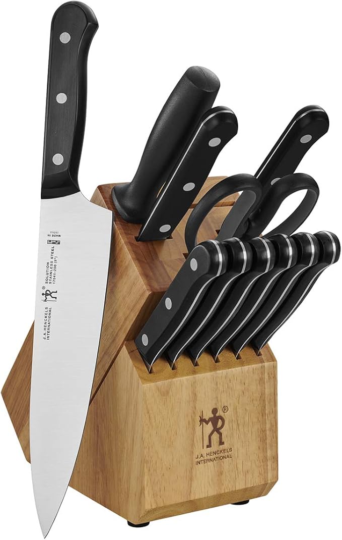 HENCKELS Solution 12-pc Knife Block Set, Natural