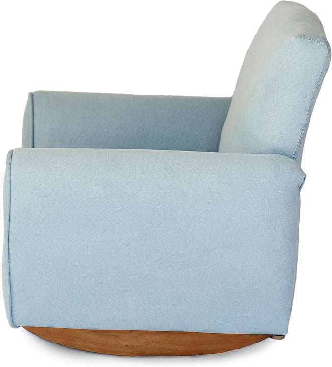 Kid Rocking Chair for Toddlers, Child Chair for Little Kids, Upholstered Toddler Armchair for Children, Comfy and Cute Little Kid Chairs (Rockers, Light Blue)