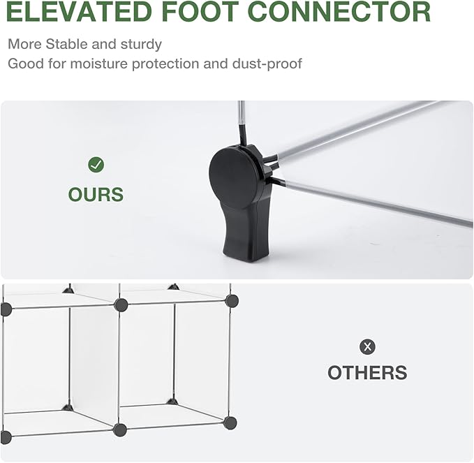 Neprock Closet Organizer, 9 Cube Closet Organizers and Storage,DIY Closet Storage Shelves, Clothes Storage Organizer for Kids, Closet, Bedroom, Bathroom, Office(Transparent White)